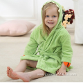 Kids dinosaur 100% organic cotton Hooded Baby Bathrobe